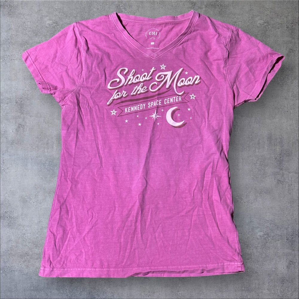 Women's Pink Kennedy Space Center Graphic Tee Size 2XL